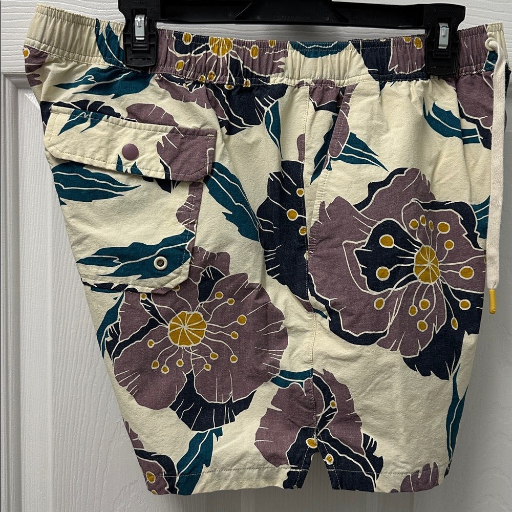 Floral Drawstring Swim Trunks - Picture 4 of 11